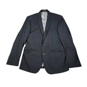 Van Heusen Studio Blazer Mens 40R Black Micro Stripe Two Button Suit Jacket Coat